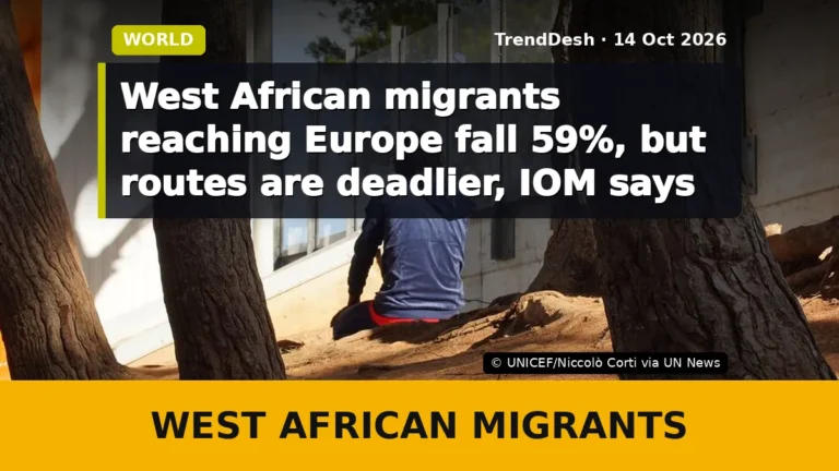 West African migrants reaching Europe fall 59%, but routes are deadlier, IOM says