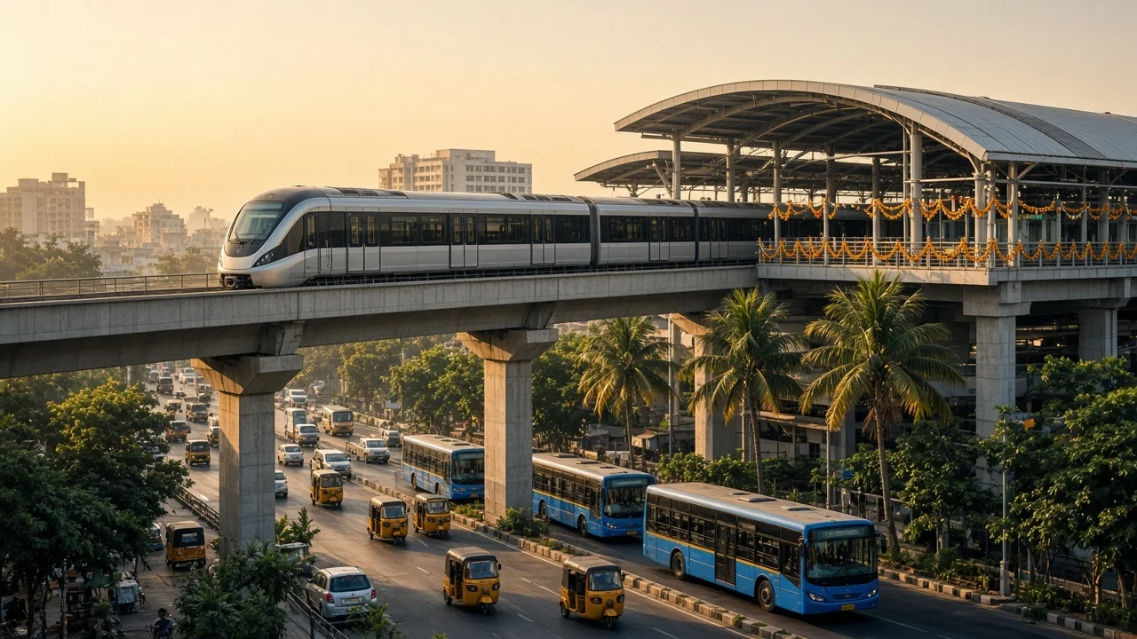 Chennai Metro Phase 2: AI-generated illustration of the scene