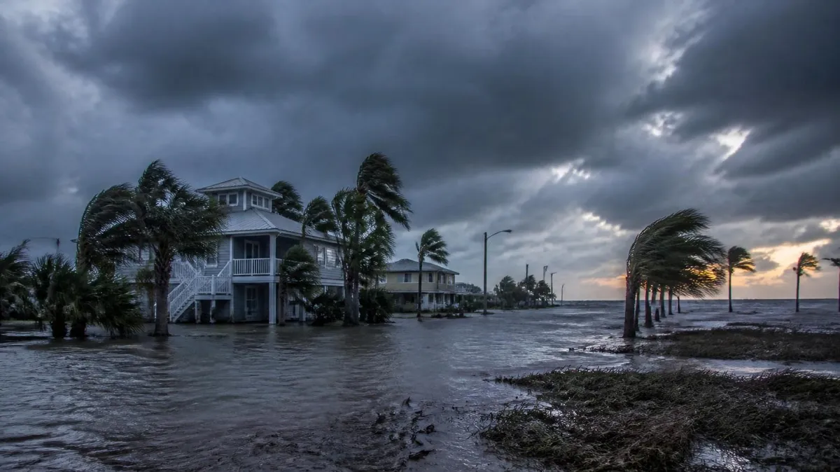 Hurricane Isaias: AI-generated illustration of the scene