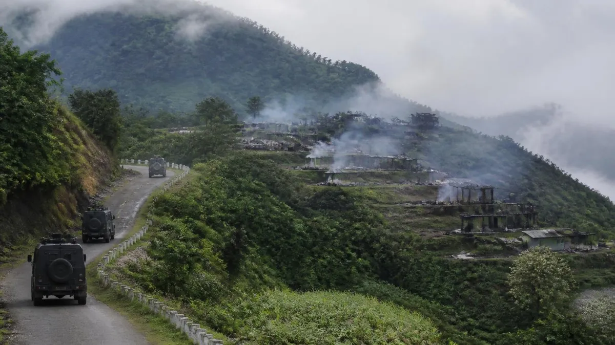 Manipur violence: AI-generated illustration of the scene