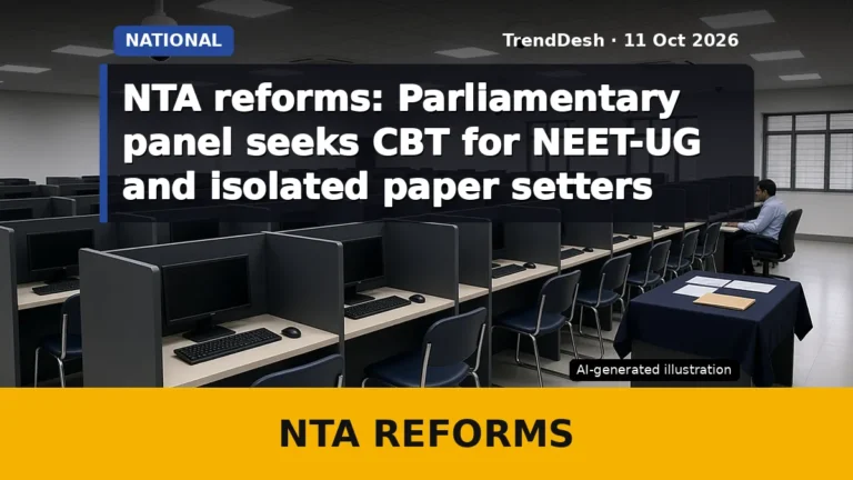 NTA reforms: Parliamentary panel seeks CBT for NEET-UG and isolated paper setters