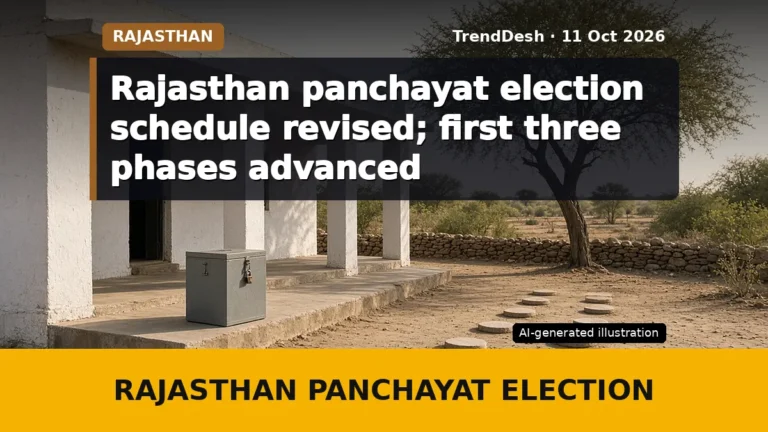 Rajasthan panchayat election schedule revised; first three phases advanced