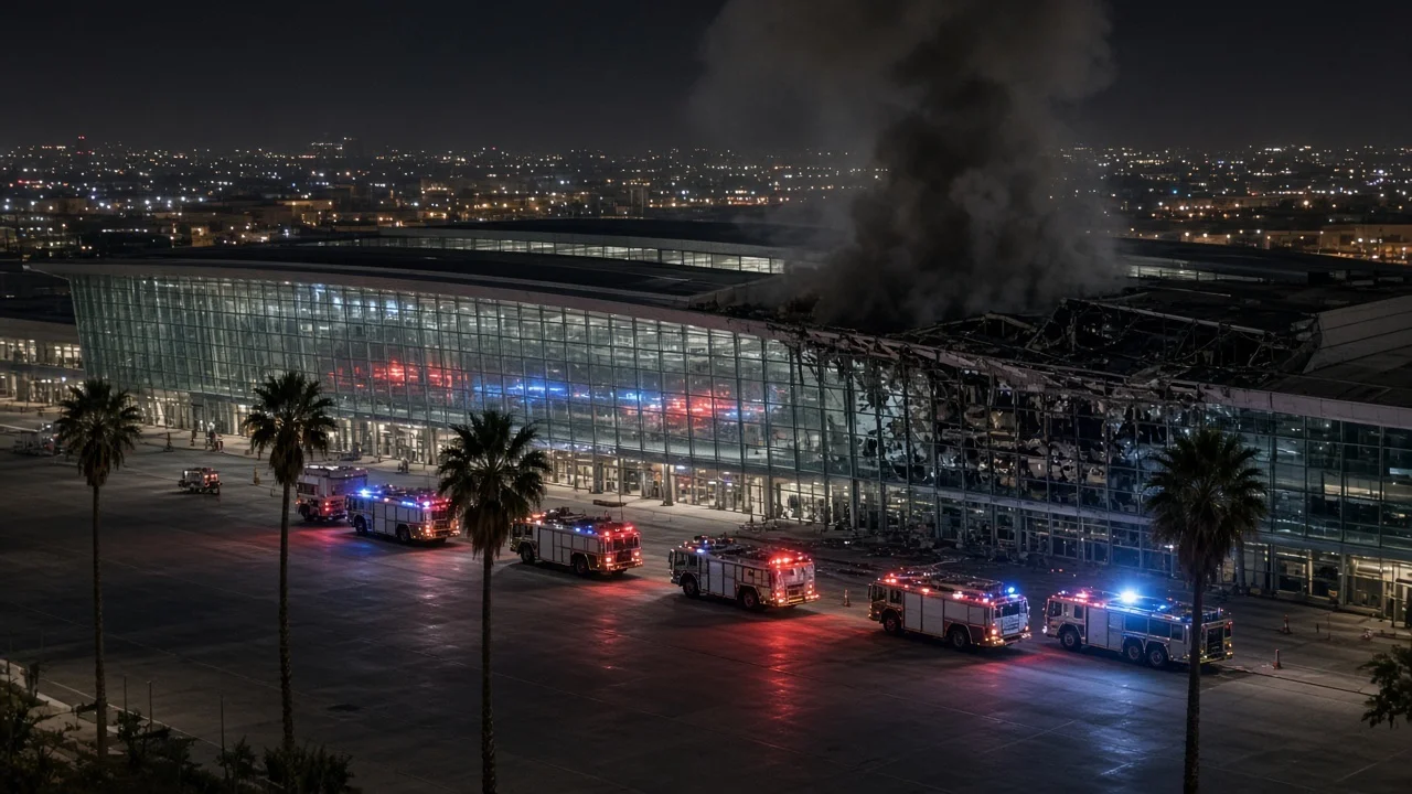 Riyadh airport attack: AI-generated illustration of the scene