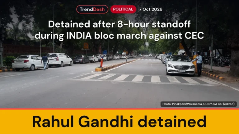 Rahul Gandhi detained after 8-hour standoff during INDIA bloc march against CEC
