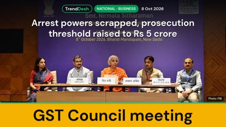 GST Council meeting scraps arrest powers, raises prosecution threshold to ₹5 crore